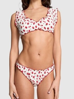 M L XL XXL PINK By Frankies Bikinis Hudson Bikini Set Strawberry Cherry
